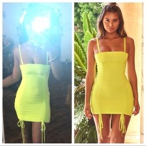 Neon Green Strappy Dress